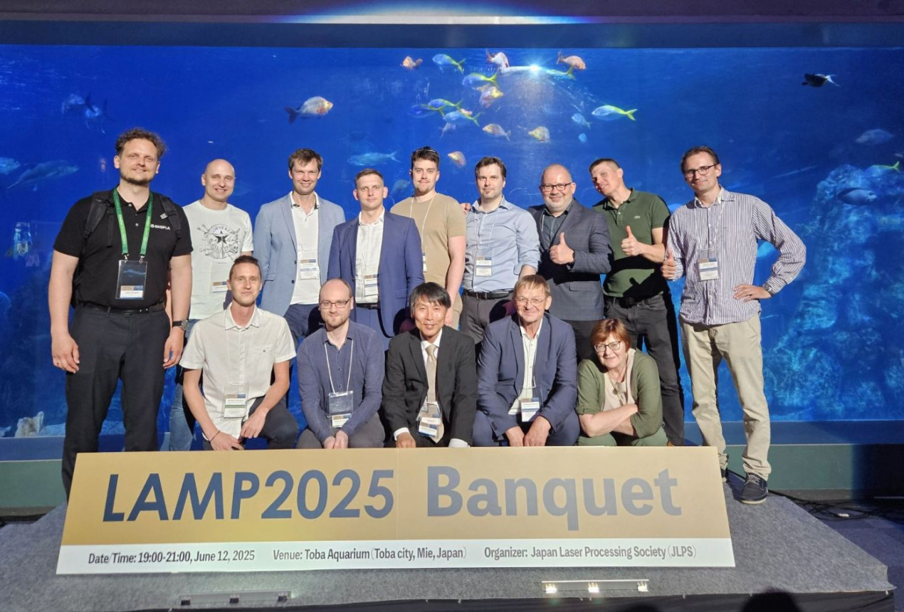 FTMC Lazerinių technologijų skyriaus komanda LAMP2025 simpoziume. Organizatorių nuotrauka