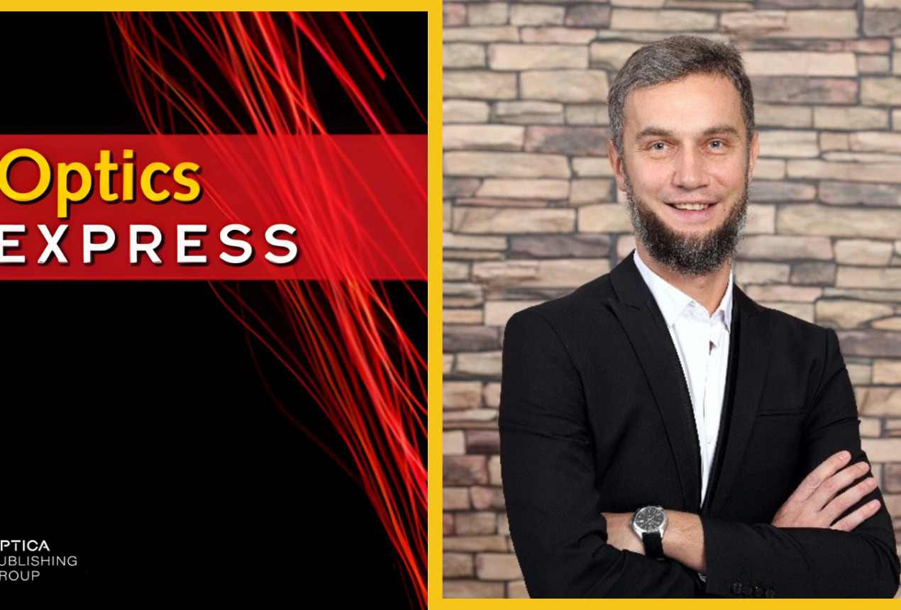 Dr Mindaugas Gedvilas, Associate Editor of Optics Express. Photo from personal archive / optica.org cover