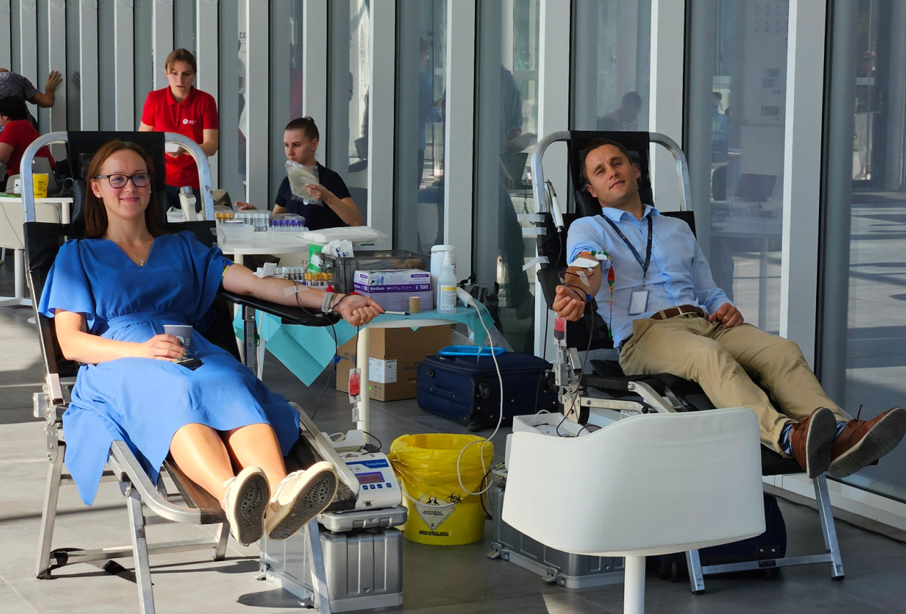 Marija Gutauskienė ir prof. dr. Ramūnas Skaudžius. FTMC nuotrauka