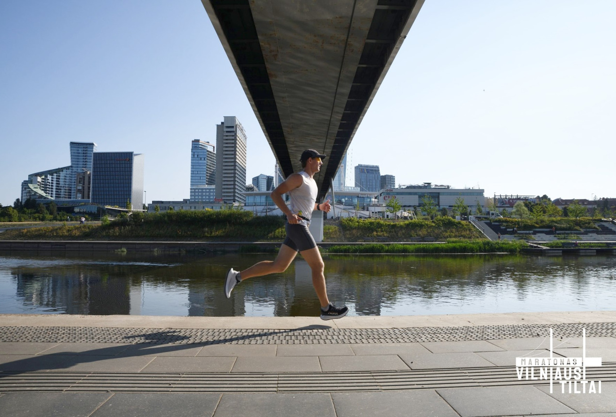 FTMC doktorantas Yaraslau Padrez sporto renginyje „Vilniaus tiltai“. Aliaus Sultanovo nuotrauka