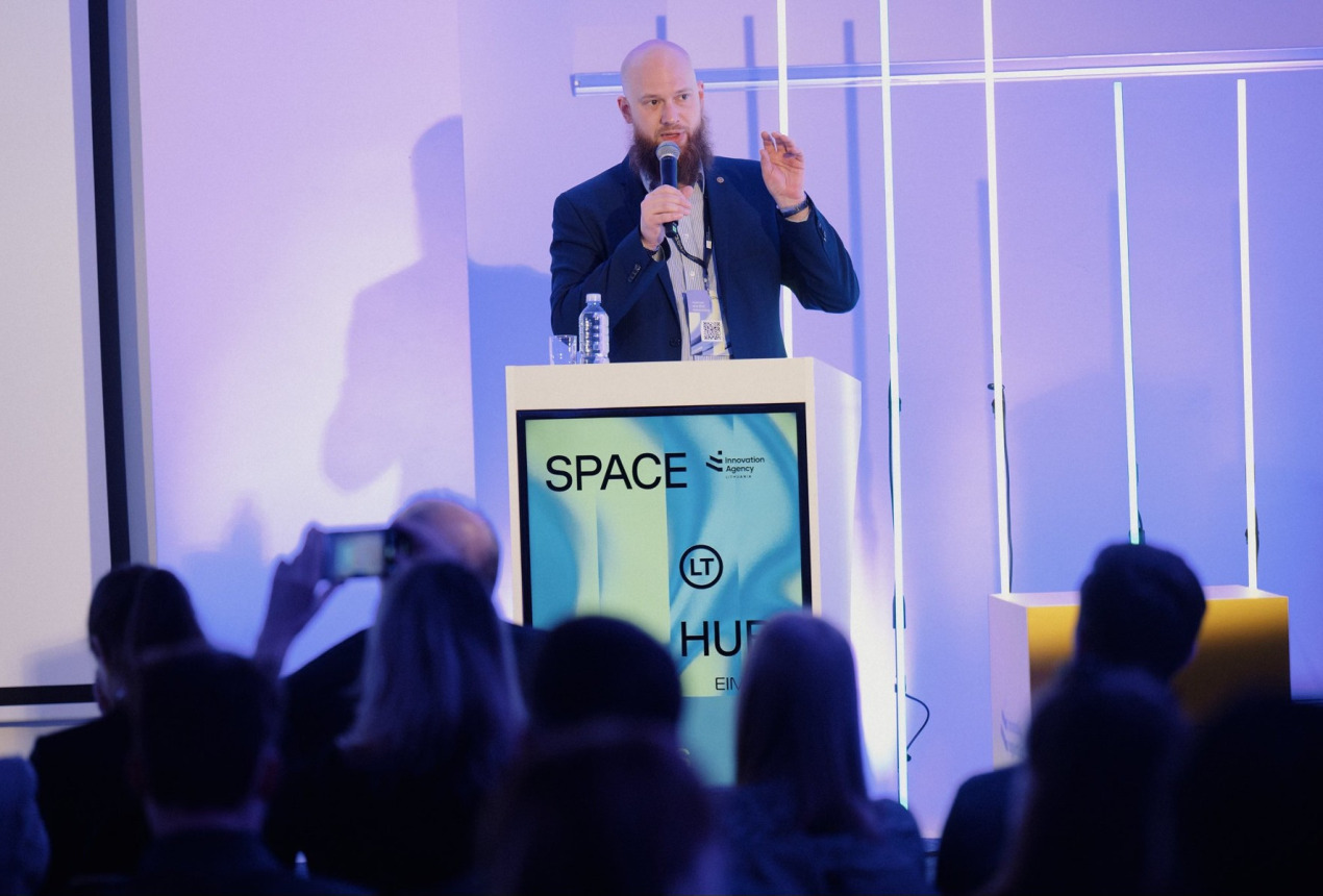 FTMC inovacijų vadybininkas Karolis Stašys. Inovacijų agentūros feisbuko paskyros nuotrauka