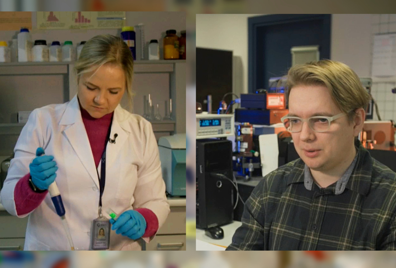 Dr. Agnė Sukovienė ir dr. Augustas Vaitkevičius. LRT Televizijos viddeomedžiagos kadrai