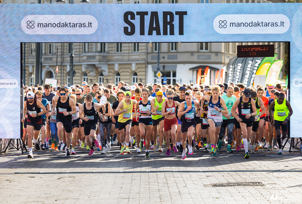 „Rimi Vilniaus maratono“ akimirka. Ado Vasiliausko nuotrauka