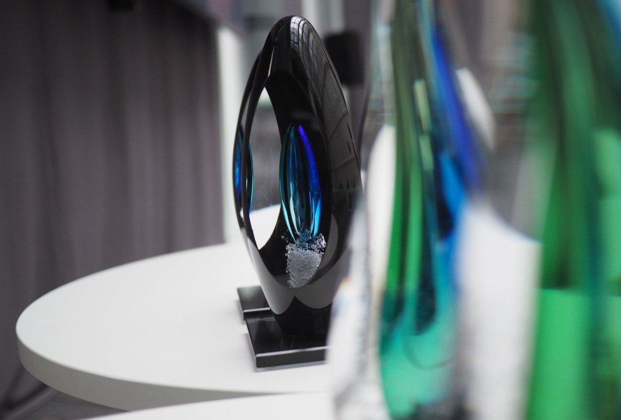 Statulėlės FTMC laureatams. Domo Jokubauskio nuotrauka