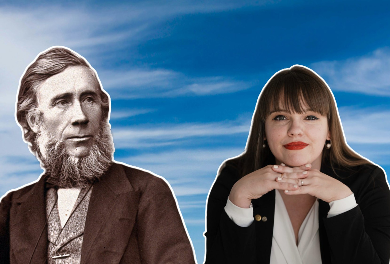 Johnas Tyndallis ir Mažena Mackoit-Sinkevičienė. „Wikimedia Commons“ / Justino Auškelio / Unsplash.com nuotraukos