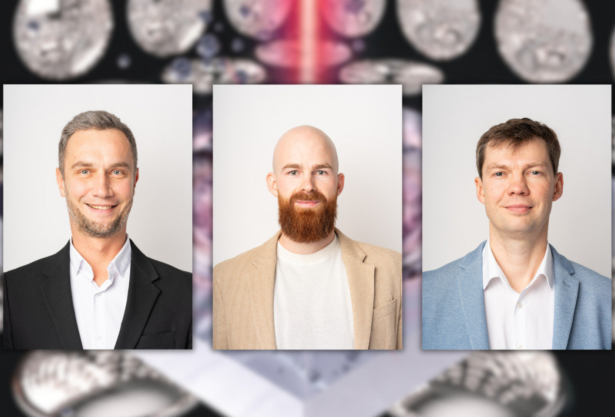 Dr. Mindaugas Gedvilas, Dr. Andrius Žemaitis and Dr. Paulius Gečys. Photos: Hernandez & Sorokina / FTMC